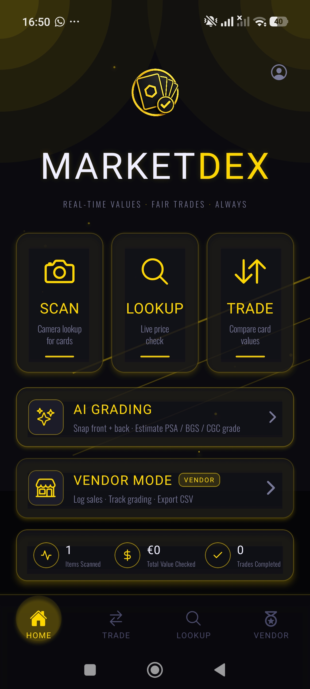 MarketDex home